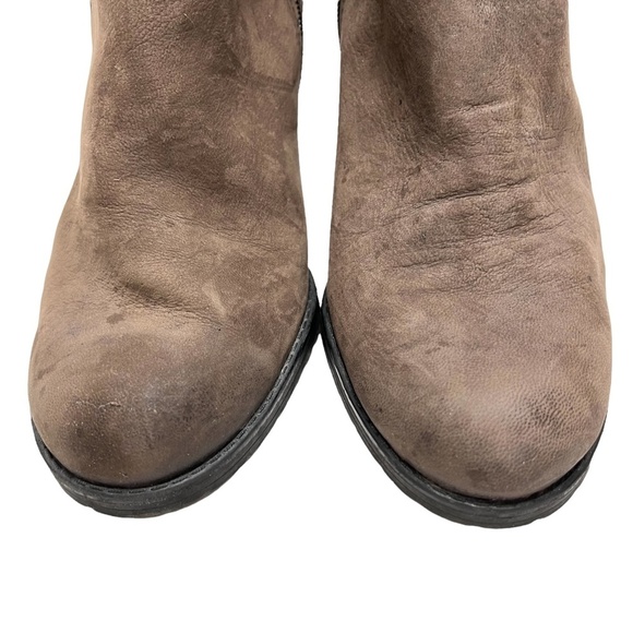 FRANCO SARTO PICNIC Dark Brown Espresso Genuine Leather Ankle Booties Boots  10 - Picture 2 of 16